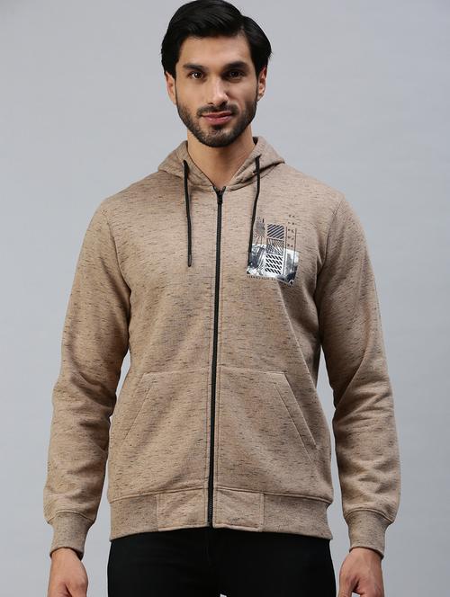 hooded chest print sweatshirt - 18606978 - Very Small Image - 1