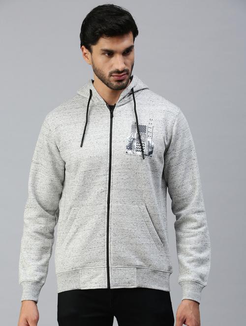 hooded chest print sweatshirt - 18606979 - Very Small Image - 1