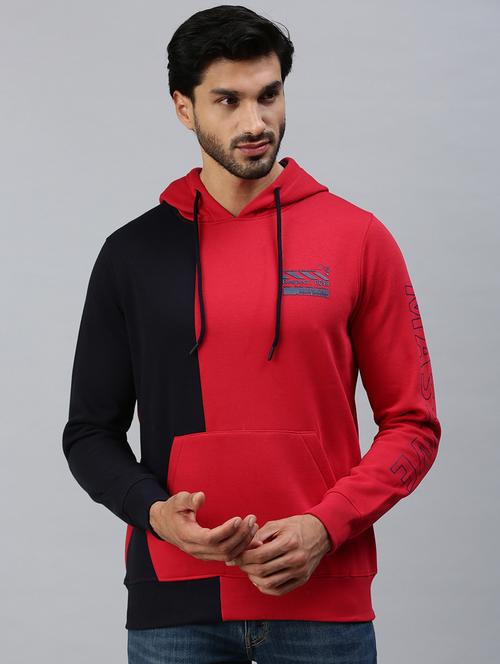 hooded color blocked sweatshirt - 18606985 - Very Small Image - 1