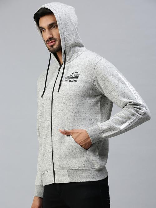 hooded chest print sweatshirt - 18606986 - Very Small Image - 1