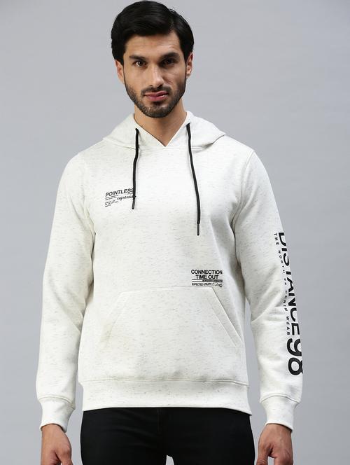 hooded chest print sweatshirt - 18606988 - Very Small Image - 1
