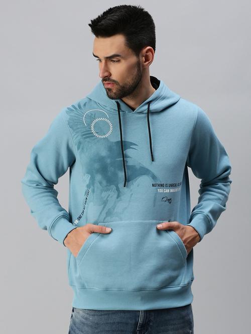 hooded front print sweatshirt - 18607009 - Very Small Image - 1