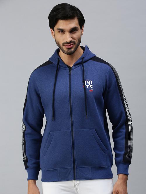 hooded chest print sweatshirt - 18607018 - Very Small Image - 1