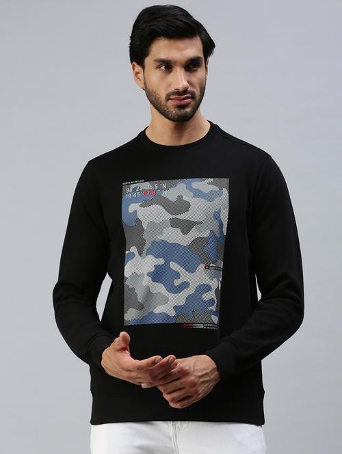 crew neck front print sweatshirt - 18607019 - Very Small Image - 1