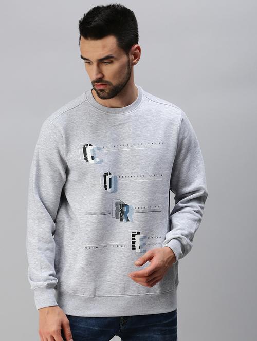 crew neck front print sweatshirt - 18607022 - Very Small Image - 1