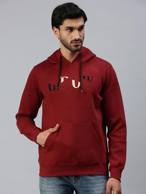 hooded chest print sweatshirt - 18607032 - Very Small Image - 1