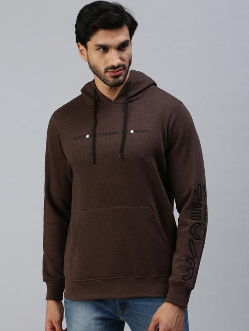 hooded chest print sweatshirt - 18607036 - Very Small Image - 1