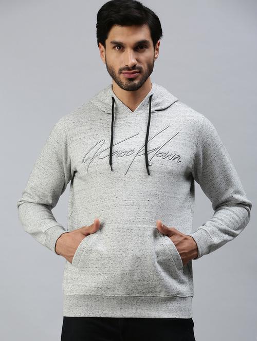 hooded chest print sweatshirt - 18607041 - Very Small Image - 1