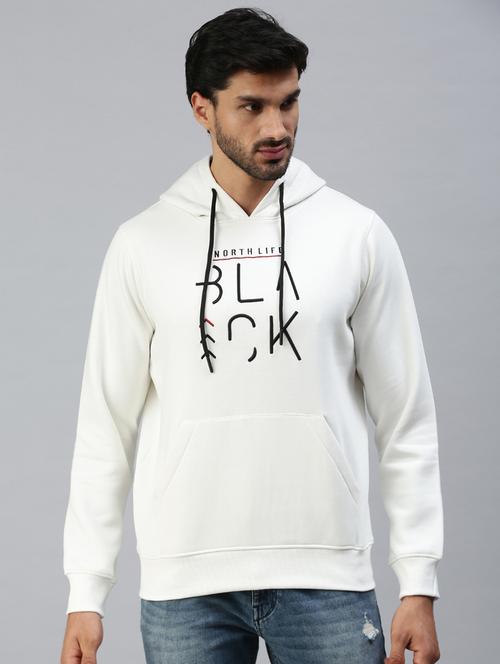 hooded chest print sweatshirt - 18607045 - Very Small Image - 1