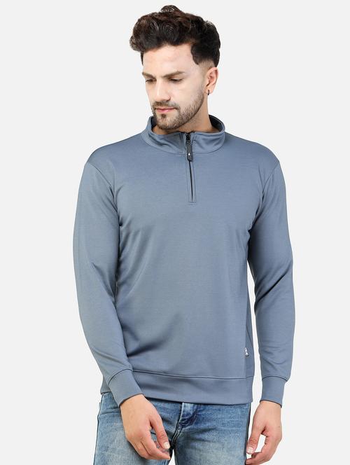 solid mock neck sweatshirt - 18608152 - Very Small Image - 1