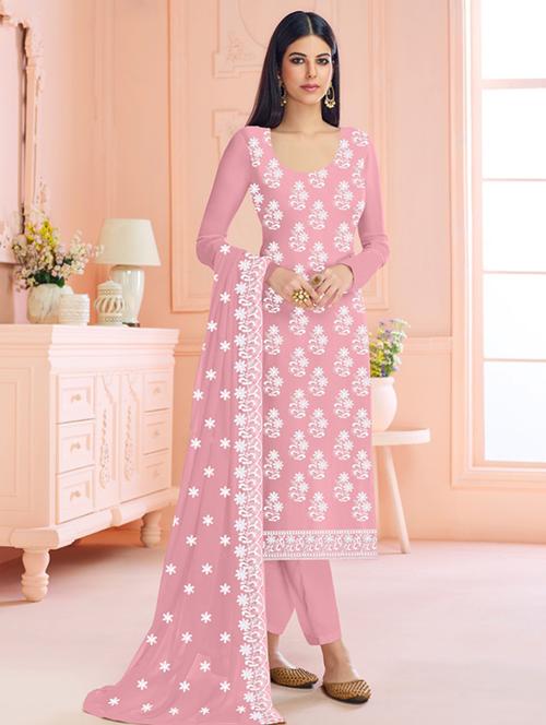 embroidered unstitched suit set - 18611647 - Very Small Image - 1
