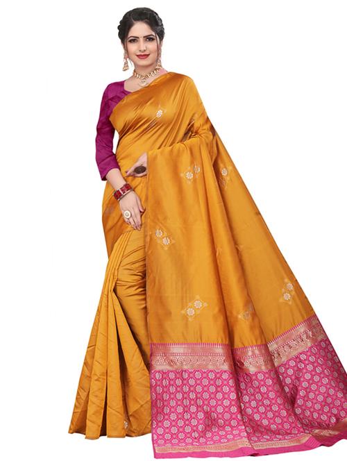 women's banarasi saree with blouse - 18612869 - Very Small Image - 1