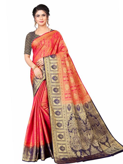 self design woven saree - 18612976 - Very Small Image - 1