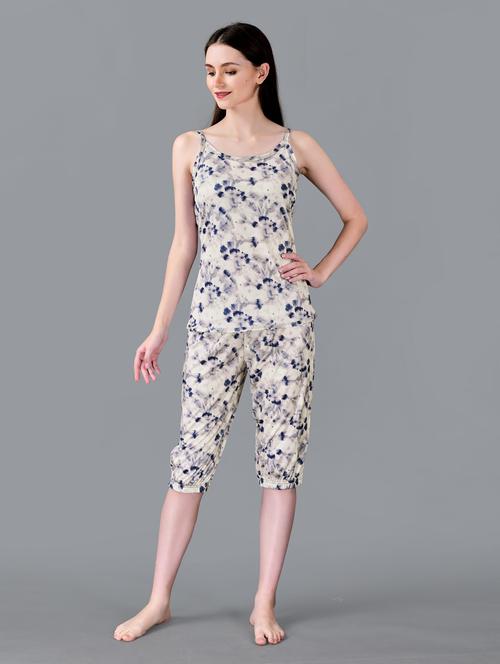 cami neck printed capri set - 18613661 - Very Small Image - 1