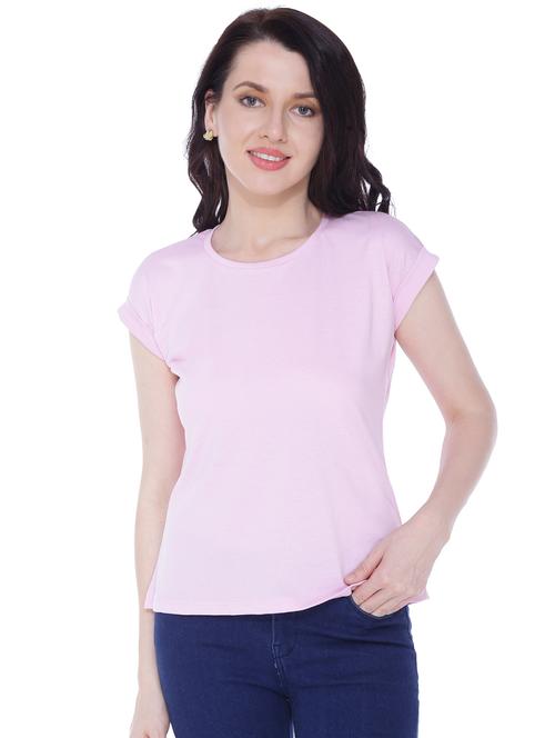 women's plain round neck t-shirt - 18614545 - Very Small Image - 1