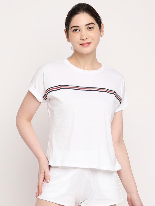 round neck striped regular tees - 18614554 - Very Small Image - 1