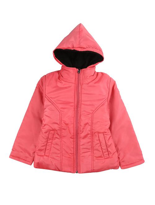 girls solid hooded quilted jacket - 18614597 - Very Small Image - 1