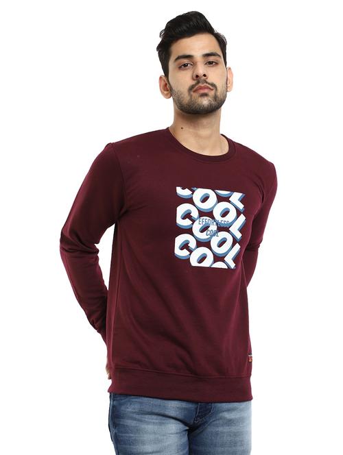 mens front print sweatshirt - 18615141 - Very Small Image - 1
