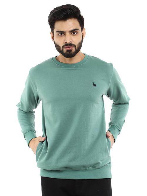 crew neck solid sweatshirt - 18615175 - Very Small Image - 1