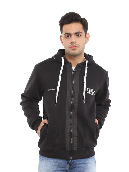 hooded neck printed jacket - 18615247 - Very Small Image - 1