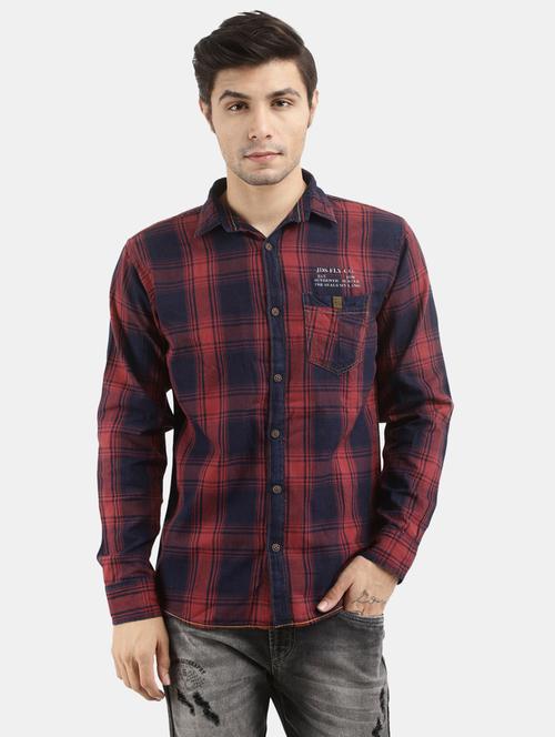 mens checks casual shirt - 18615320 - Very Small Image - 1