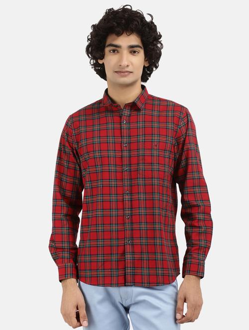 red checkered casual shirt - 18615321 - Very Small Image - 1