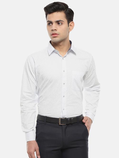 mens micro print formal shirt - 18615455 - Very Small Image - 1
