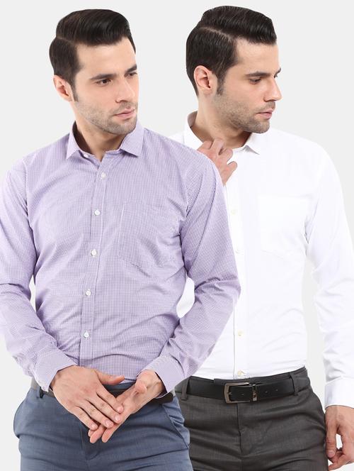 mens solids formal shirt - 18615509 - Very Small Image - 1