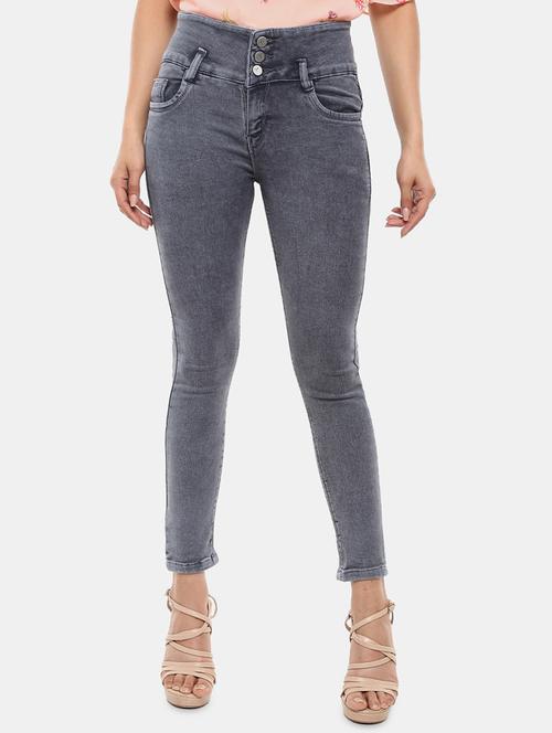 high rise stone wash denim jean - 18615580 - Very Small Image - 1