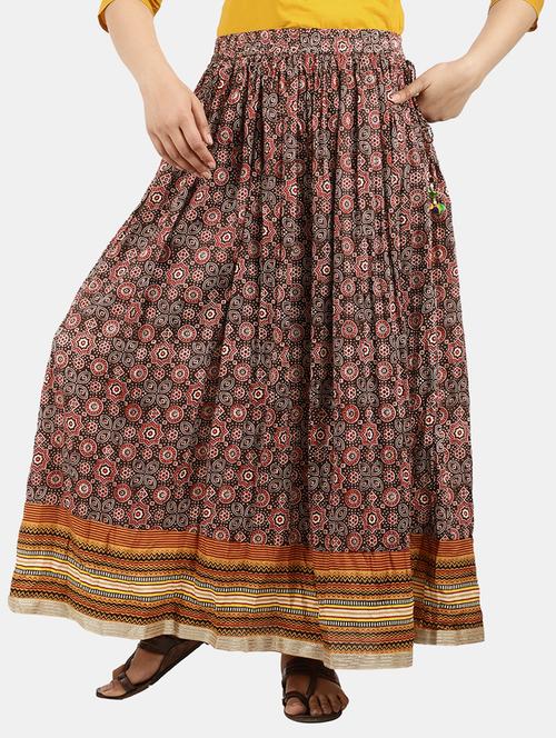 mid rise printed a-line skirt - 18615734 - Very Small Image - 1