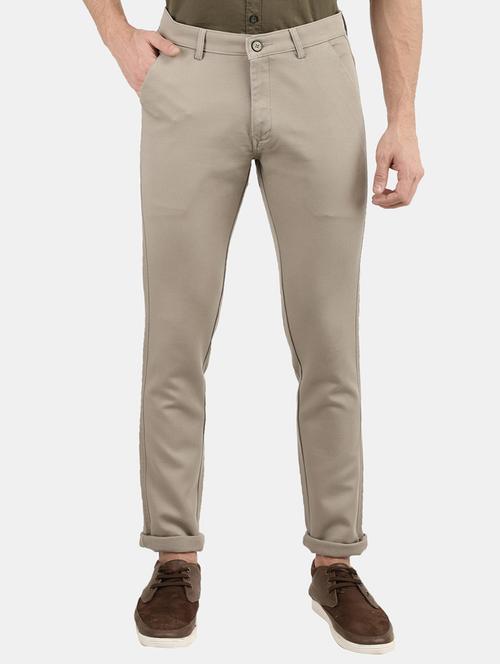mid rise solid casual trouser - 18615902 - Very Small Image - 1