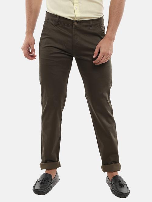 solid flat front casual trouser - 18615946 - Very Small Image - 1
