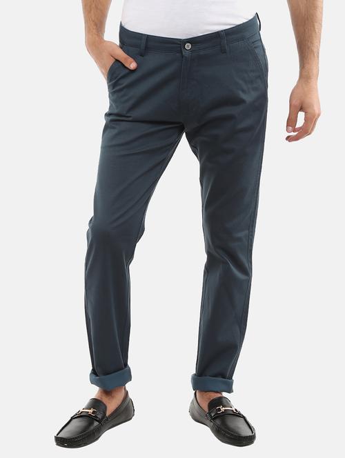 checkered flat front casual trouser - 18615959 - Very Small Image - 1