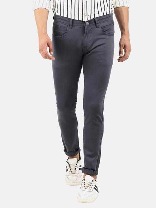 solid flat front casual trouser - 18615998 - Very Small Image - 1