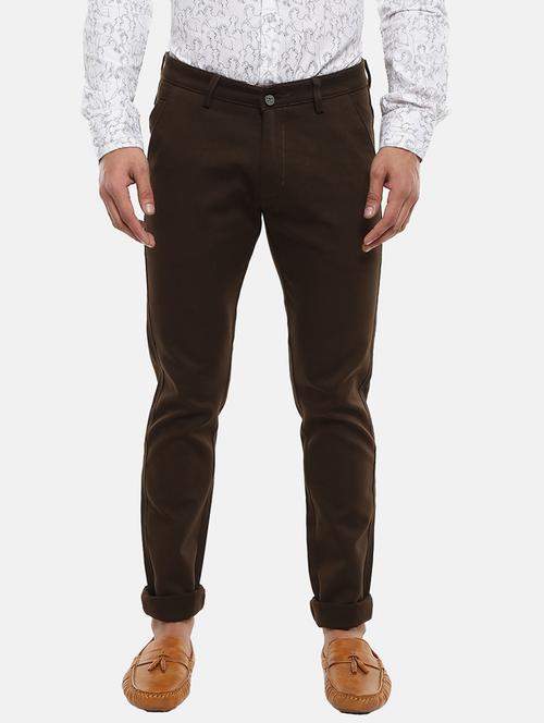 solid flat front casual trouser - 18615999 - Very Small Image - 1