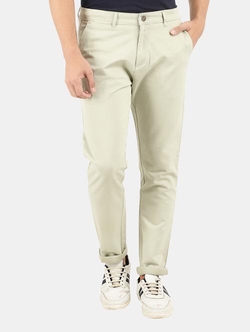 solid flat front casual trouser - 18616045 - Very Small Image - 1