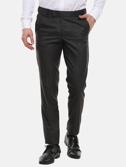 solid flat front trousers formal trouser - 18616091 - Very Small Image - 1