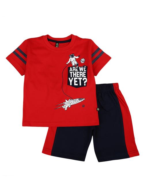kids placement printed shorts set - 18616459 - Very Small Image - 1
