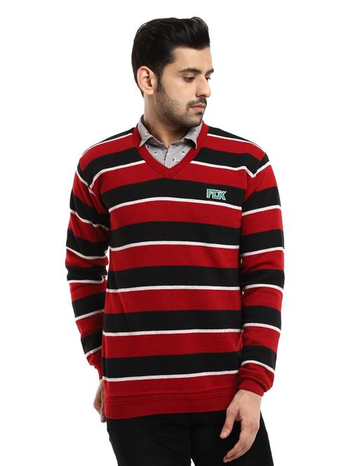 v-neck striped pullover - 18616705 - Very Small Image - 1