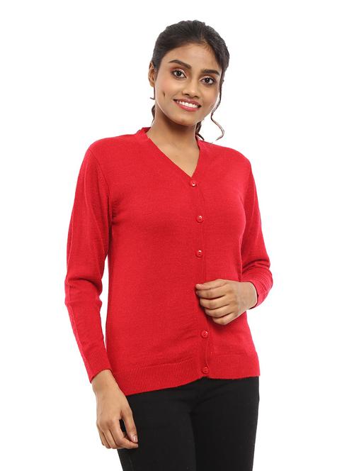 v-neck solid cardigan - 18616753 - Very Small Image - 1