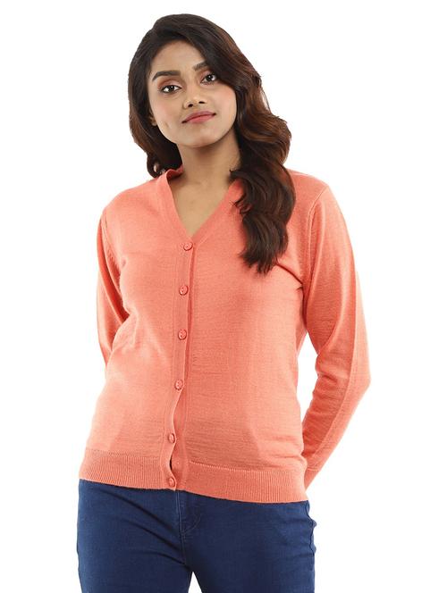 v-neck solid cardigan - 18616779 - Very Small Image - 1