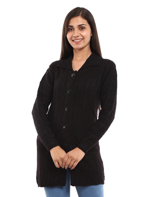 self design shirt collar cardigan - 18616785 - Very Small Image - 1