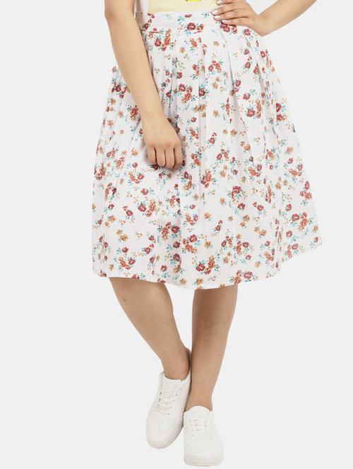 floral printed box pleat skirt - 18617006 - Very Small Image - 1