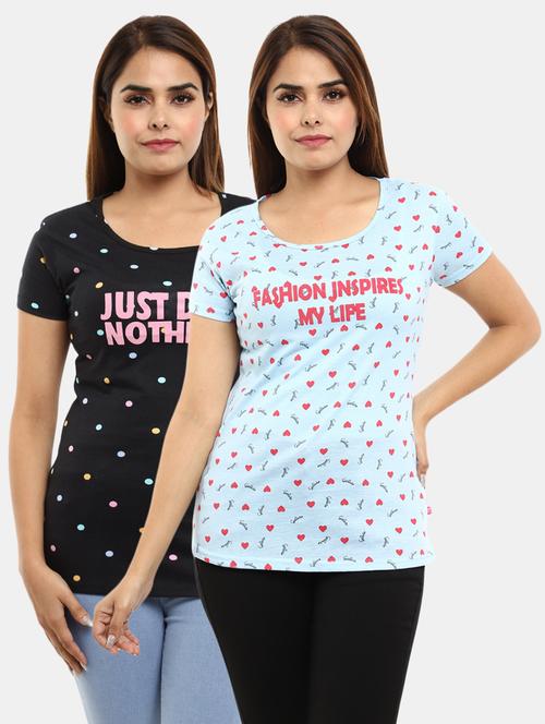 pack of 2 printed combo tees - 18617024 - Very Small Image - 1