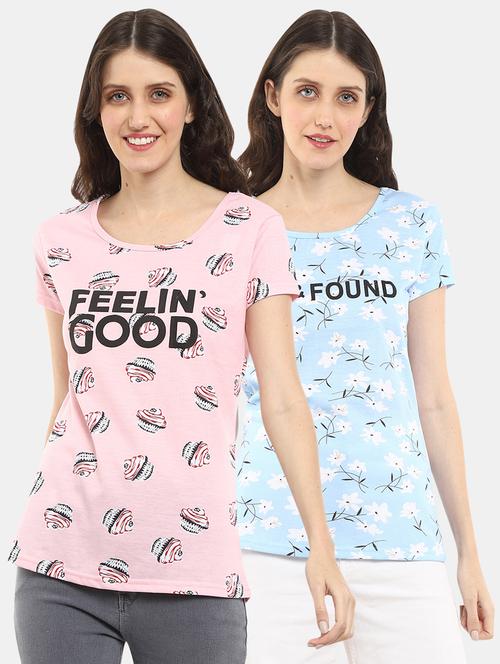 pack of 2 printed combo tees - 18617030 - Very Small Image - 1