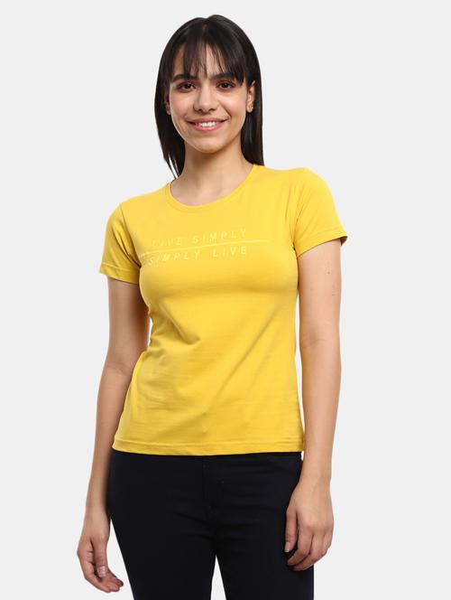yellow printed casual t-shirt - 18617035 - Very Small Image - 1