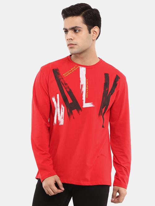 round neck chest printed t-shirt - 18617477 - Very Small Image - 1