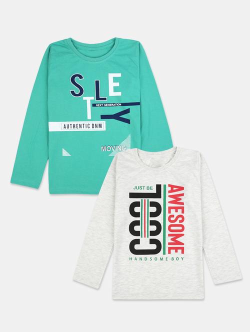 pack of 2 round neck printed t-shirt - 18617654 - Very Small Image - 1
