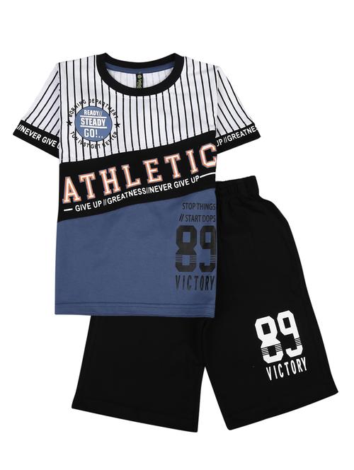 kids color block shorts set - 18617767 - Very Small Image - 1
