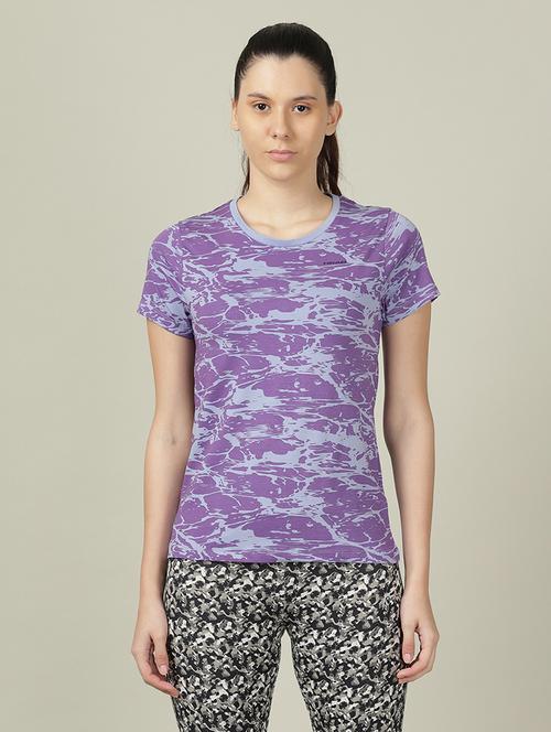 purple cotton blend regular tshirt - 18618481 - Very Small Image - 1